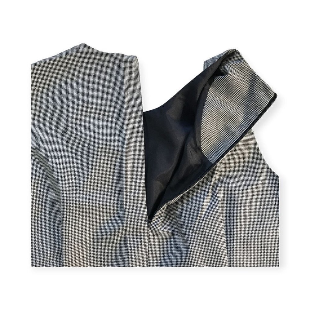 Marks & Spencer Wool Plaid Shift Dress, Size Uk12 (Us10), Vintage, 90s/Y2k, Neve — image 6 of 8